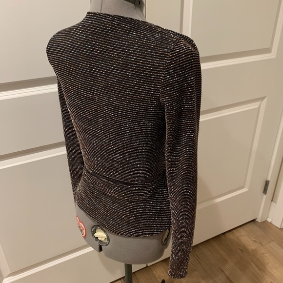 Row A (Nordstrom) metallic stripe long sleeve top - Picture 3 of 4